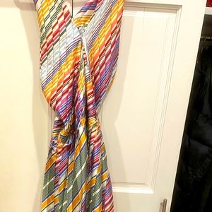 Monique Lhuillier halter striped dress